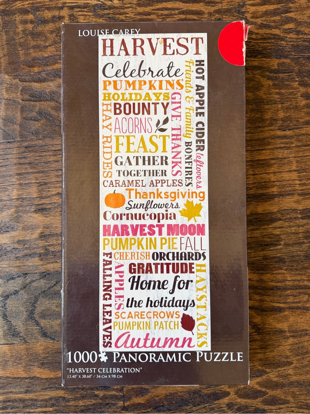 Harvest Celebration 1000 Piece Panoramic Puzzle Autumn Fall Louise Carey